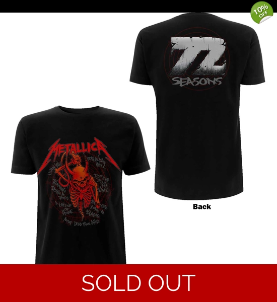 Metallica - Skull Screaming Red 72 Seasons T-Shirt